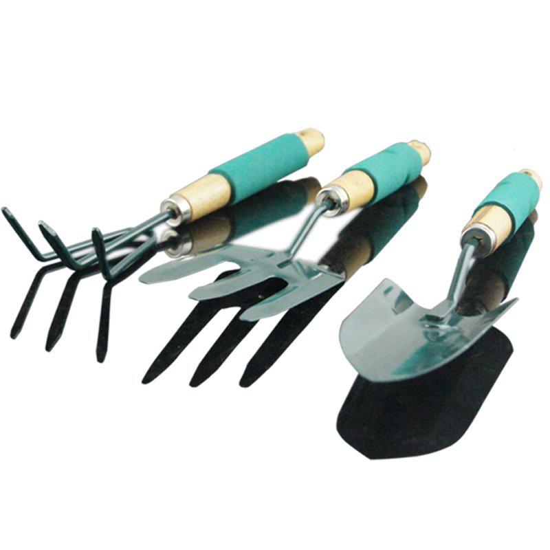 Набор садового инструмента, 3 предмета: рыхлитель, вилка, совок