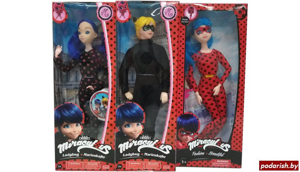 3 куклы: Леди Баг, Антибаг, Супер Кот