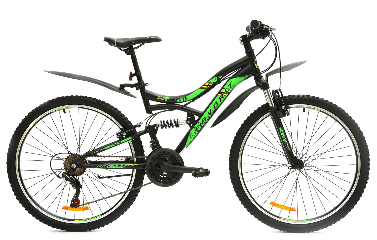 Велосипед Favorit Sirius 26" черно-зеленый - фото 2 - id-p77796381