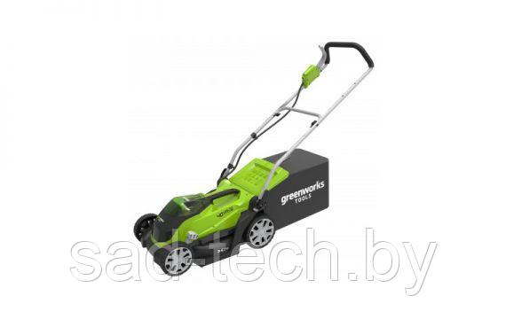 Газонокосилка аккумуляторная GreenWorks G40LM35K2Х 35 см 40В (в комплекте АКБ 2 А/ч + Зарядное устройство), фото 2