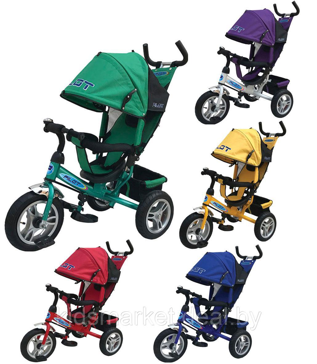 Велосипед детский Trike Pilot надувные колеса 12" и 10" расцветки в ассортименте - фото 1 - id-p77797449