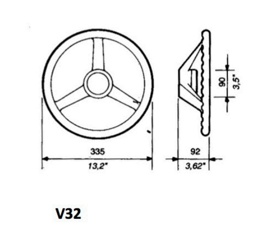 Колесо рулевое ULTRAFLEX V.32G (Италия). - фото 2 - id-p77803804