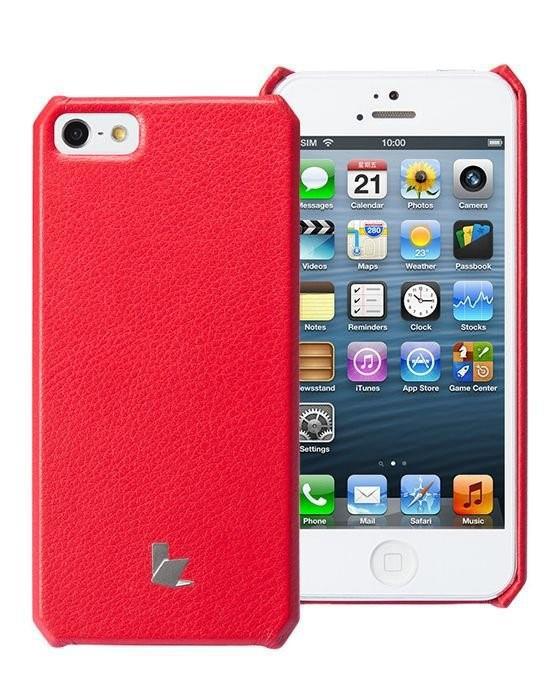 Чехол-накладка для Apple Iphone 5 / 5s / SE (Pu кожа) Jison Case red