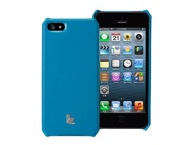 Чехол-накладка для Apple Iphone 5 / 5s / SE (Pu кожа) Jison Case blue