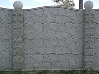 Забор железобетонный из наборных блоков. "Булыжник "