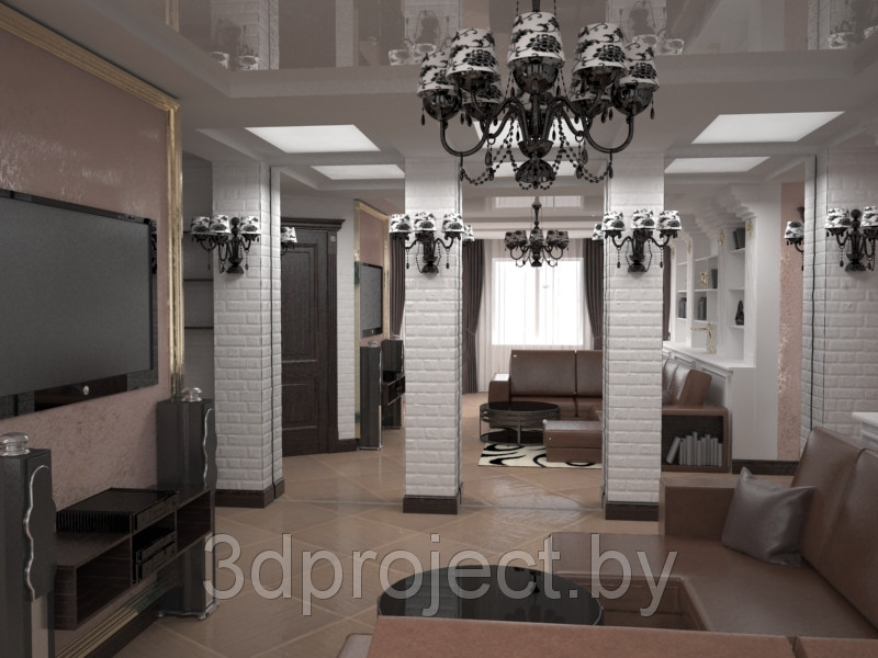 Дизайн интерьера квартиры - студии в Минске - фото 1 - id-p77834936