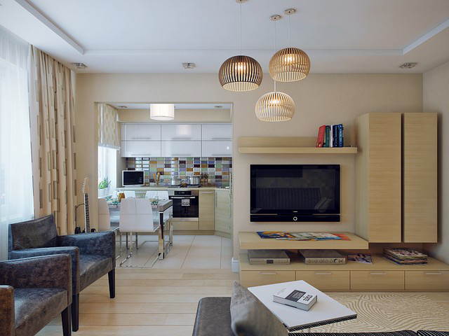 Дизайн интерьера квартиры - студии в Минске - фото 1 - id-p77834953