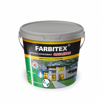 Краска акриловая фасадная Farbitex PROFI, фото 2