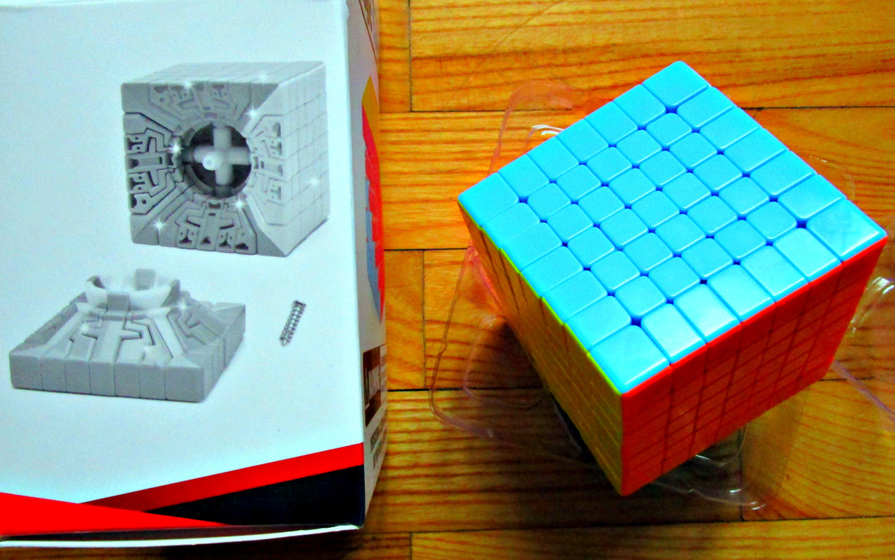 Игрушка-головоломка "Кубик Рубика Magic Cube 7x7x7" NO.707 (яркий цветной, фаски внутри) - фото 3 - id-p77869033