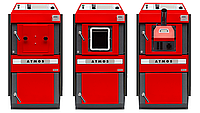 Пиролизный котел Atmos АC 25 S с отверстием для пеллетной горелки