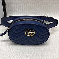 Женская поясная сумка Gucci (Гуччи) Blue