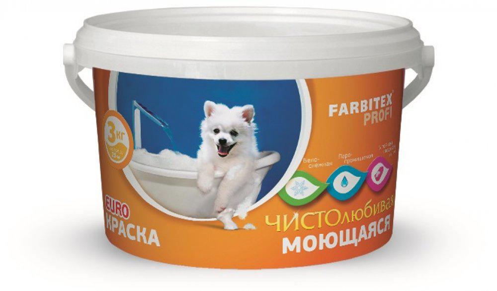 Краска акриловая моющаяся  FARBITEX ПРОФИ