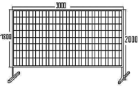 Ограждение строительное 2000*3000мм с металлическими опорами