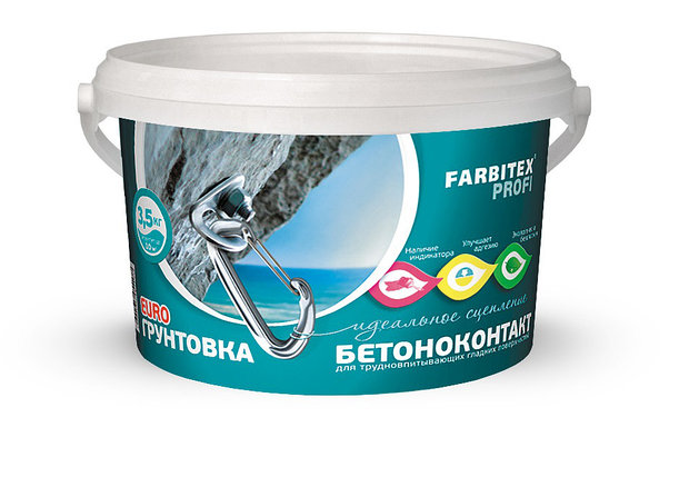 Грунтовка акриловая бетоноконтакт FARBITEX ПРОФИ, фото 2