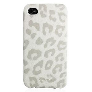 Чехол-накладка Nuoku Leopard для Apple iPhone 4 / 4S (пластик) white