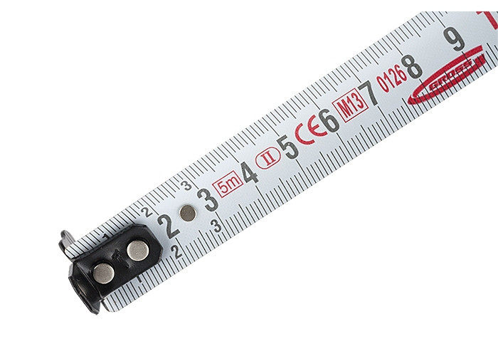 Рулетка "Doppelhaken", 5 м x 19 мм, двухсторонний зацеп, нейлон, двуст. шкала, автоматич GROSS - фото 2 - id-p78080113