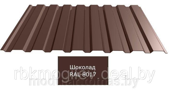 Металлопрофильный лист 0,4 х 1,15 х 2,0 Шоколад