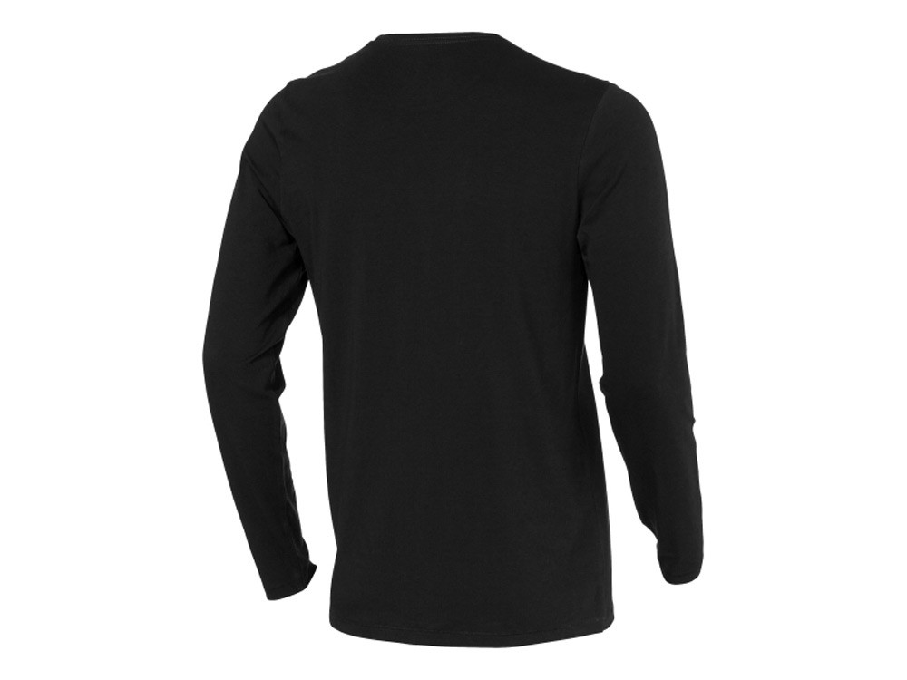Ponoka мужская футболка из органического хлопка, длинный рукав, черный - фото 2 - id-p78133036