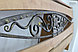 Кровать из массива ольхи «Венеция» ковка, цвет темный орех 160х200, фото 2