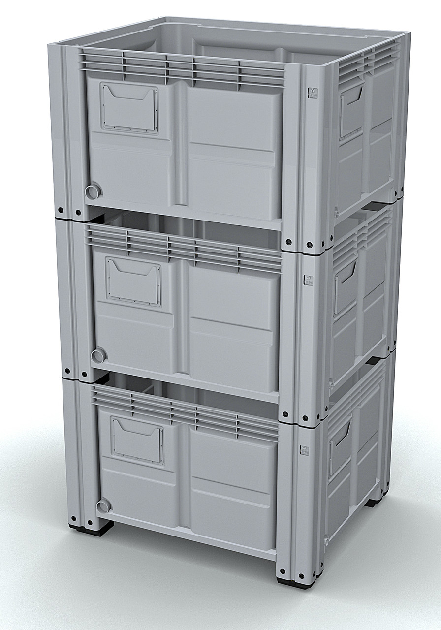 Пластиковый крупногабаритный контейнер iBox 1200х800 (сплошной, цельнолитой, на ножках) - фото 2 - id-p78145671