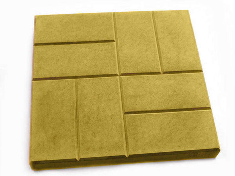 Тротуарная плитка квадрат 8 кирпичей размером 400х400х50, Жёлтая - фото 1 - id-p78179778