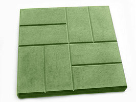 Тротуарная плитка квадрат 8 кирпичей размером 400х400х50, Зелёная