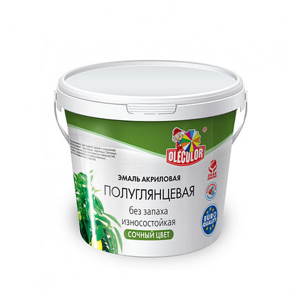 Эмаль акриловая полуглянцевая кофе с молоком OLECOLOR, фото 2