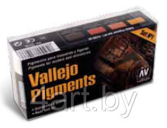 Набор сухих пигментов Pigments (грязь-песок) ACRYLICOS VALLEJO (Испания) 4х30мл.