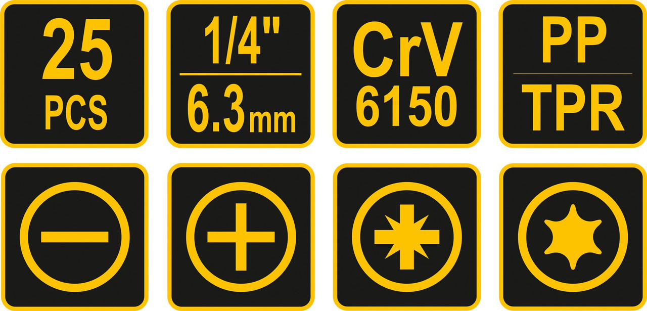 Набор инструмента отвёртка реверс +головки и биты 25пр. "Vorel" 65105 - фото 3 - id-p78222994