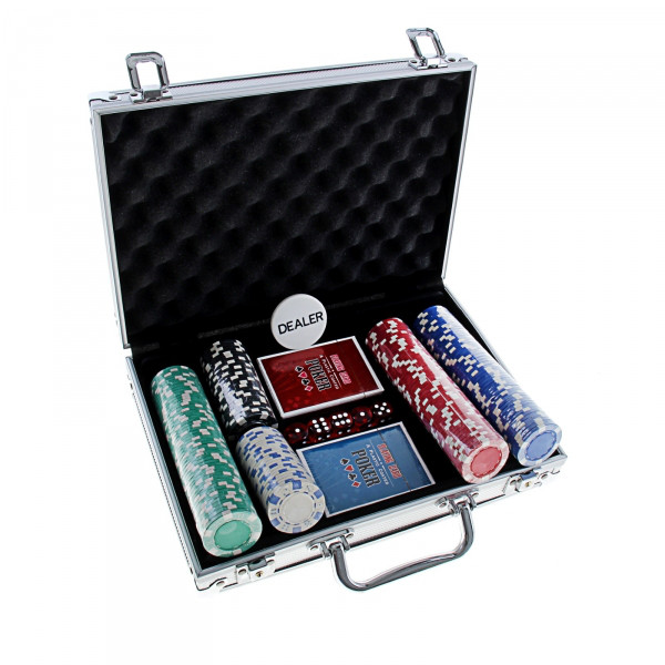 Игра "Набор в чемодане для покера" 500 фишек с номиналом от5 до 50. - фото 1 - id-p78232020