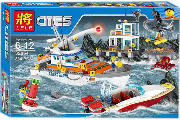 Конструктор Lele Cities 39054 Штаб береговой охраны (аналог Lego City 60167) 834 д