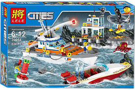 Конструктор Lele Cities 39054 Штаб береговой охраны (аналог Lego City 60167) 834 д