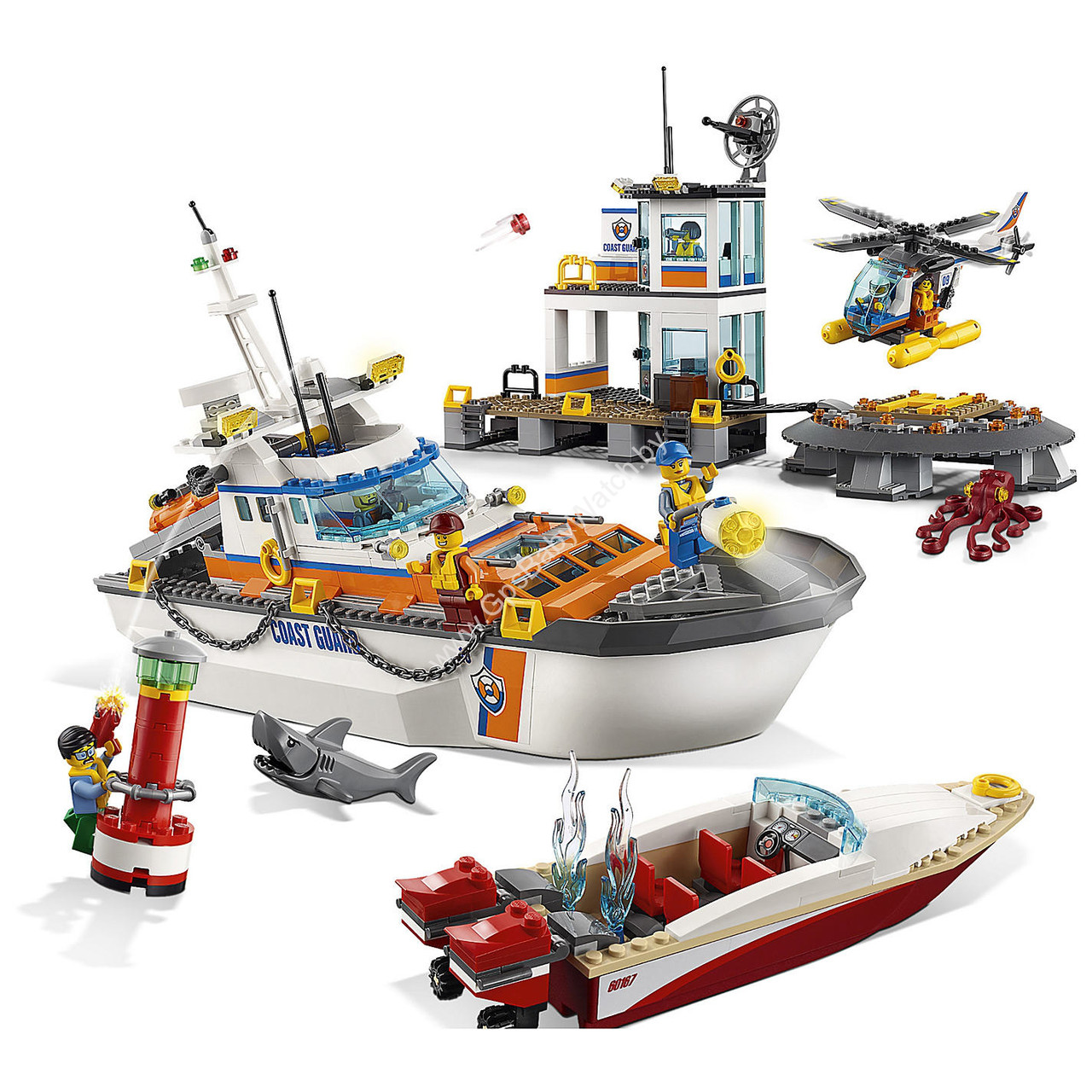 Конструктор Lele Cities 39054 Штаб береговой охраны (аналог Lego City 60167) 834 д - фото 2 - id-p78355909