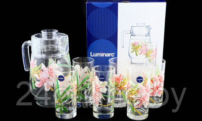Набор кувшин+стаканы Luminarc FREESIA N0823