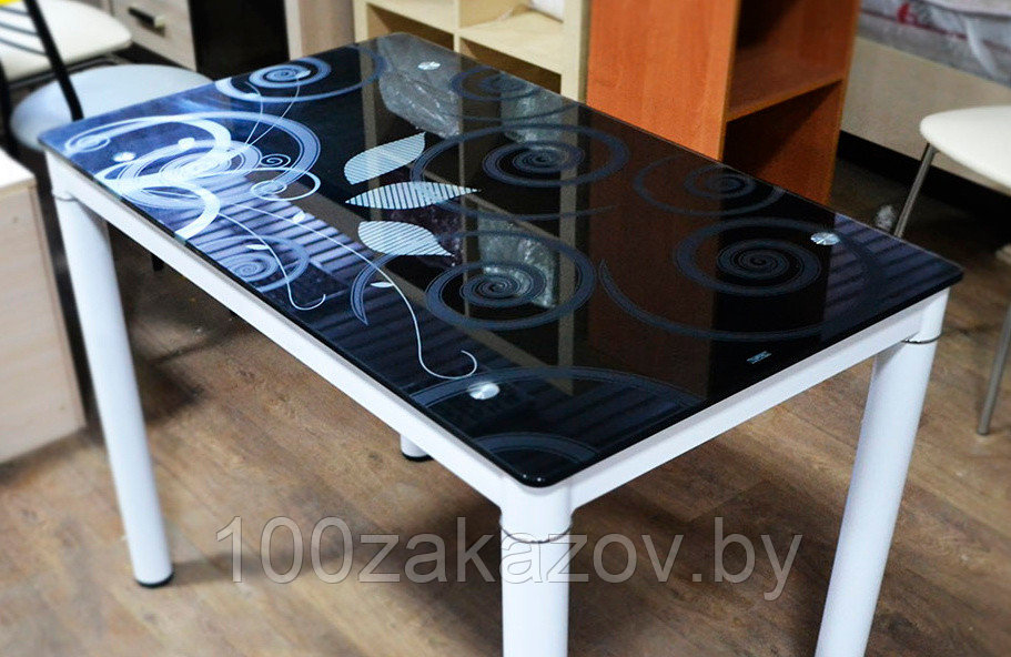 Стол обеденный стеклянный SIGNAL DAMAR серый, 100/60/75 - фото 7 - id-p78427277