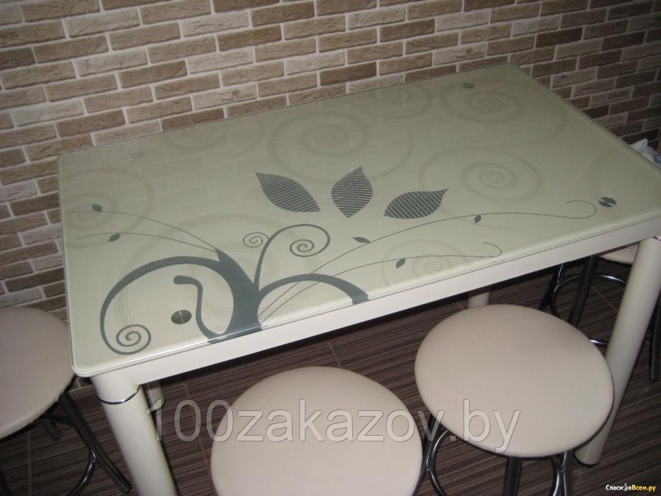Стол обеденный стеклянный SIGNAL DAMAR серый, 100/60/75 - фото 9 - id-p78427277