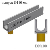 Лоток BetoMax Basic ЛВ-10.14.13 БВ бетонный с вертикальным водоотводом