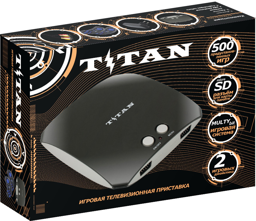 Игровая приставка Sega Magistr Titan 3 Black (500 встроенных игр, 8-16 bit, 2 дж.)