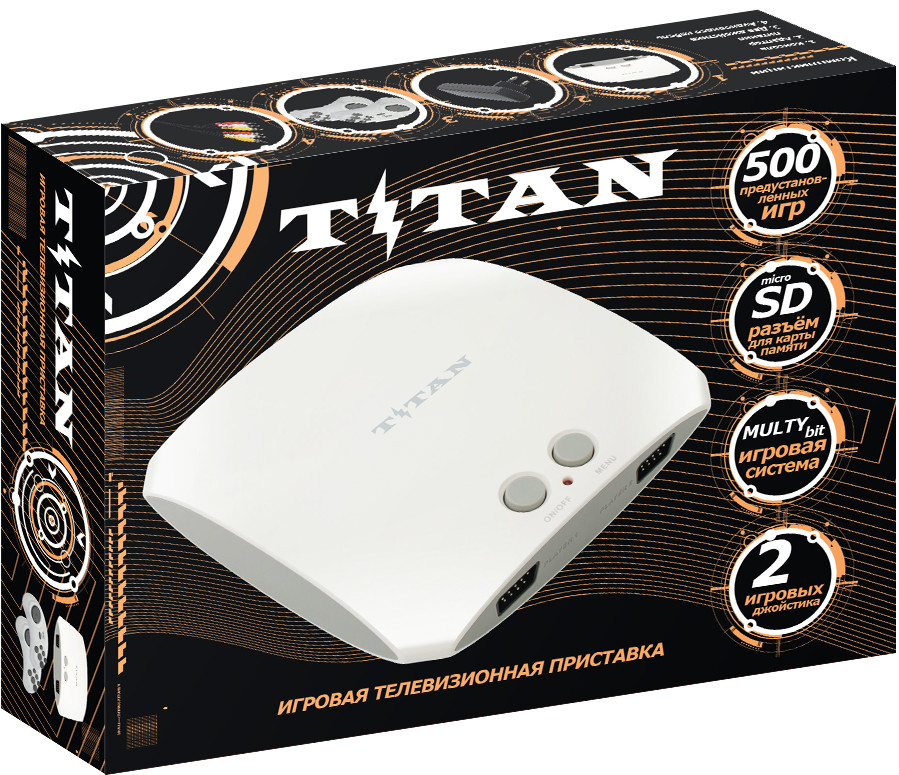 Игровая приставка Sega Magistr Titan 3 White (500 встроенных игр, 8-16 bit, 2 дж.) - фото 1 - id-p78496275