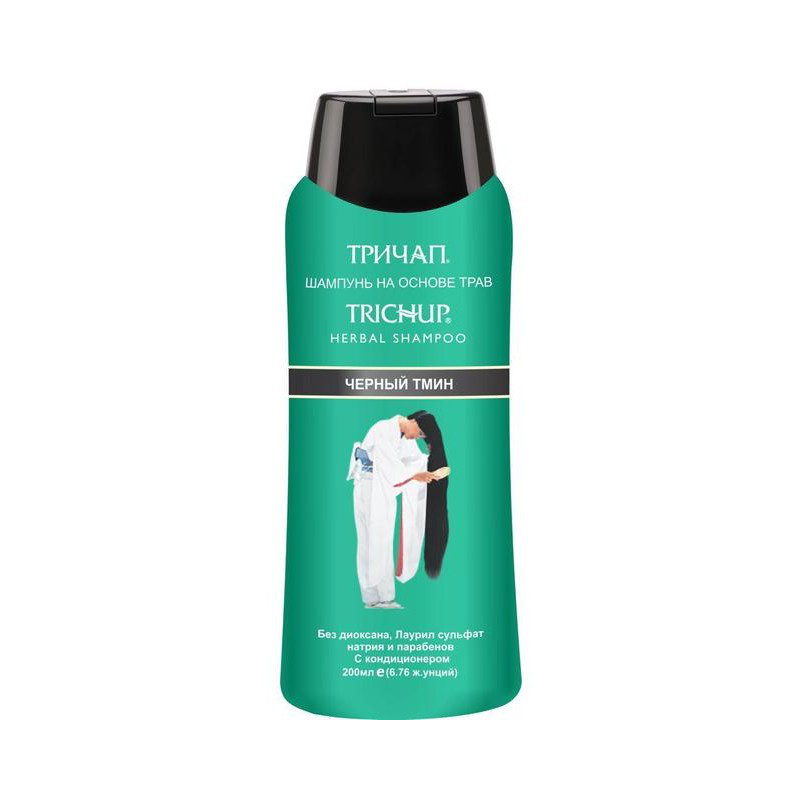 Шампунь Тричуп с черным тмином Trichup Herbal Shampoo без SLS и парабенов, 200 мл - фото 2 - id-p78496341
