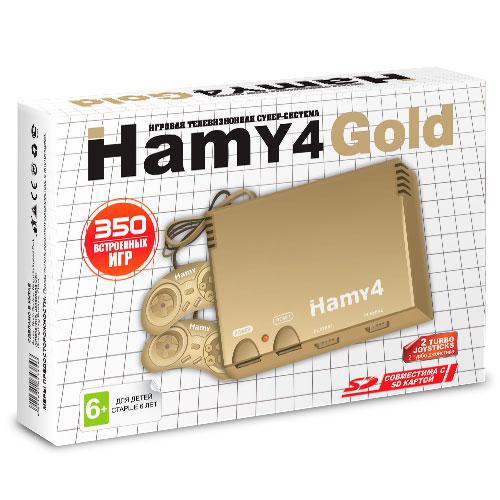 Игровая приставка SEGA-DENDY "Hamy 4" Classic Gold (350 встроенных игр, 8-16 bit, 2 дж.)