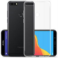 Силиконовый бампер TPU Case 0.6mm прозрачный для Huawei Y7 Prime (2018)\ Honor 7C Pro