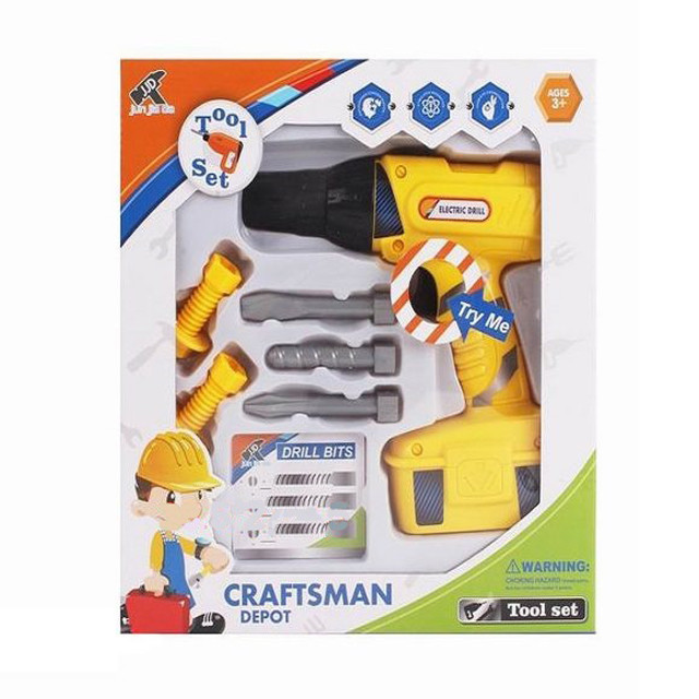 Игрушечная дрель Craftsman с насадками на батарейках 6104