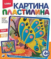 Картина из пластилина "Царица цветов". 4+