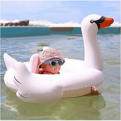Детский надувной круг лебедь детский Baby Inflatable Swan 