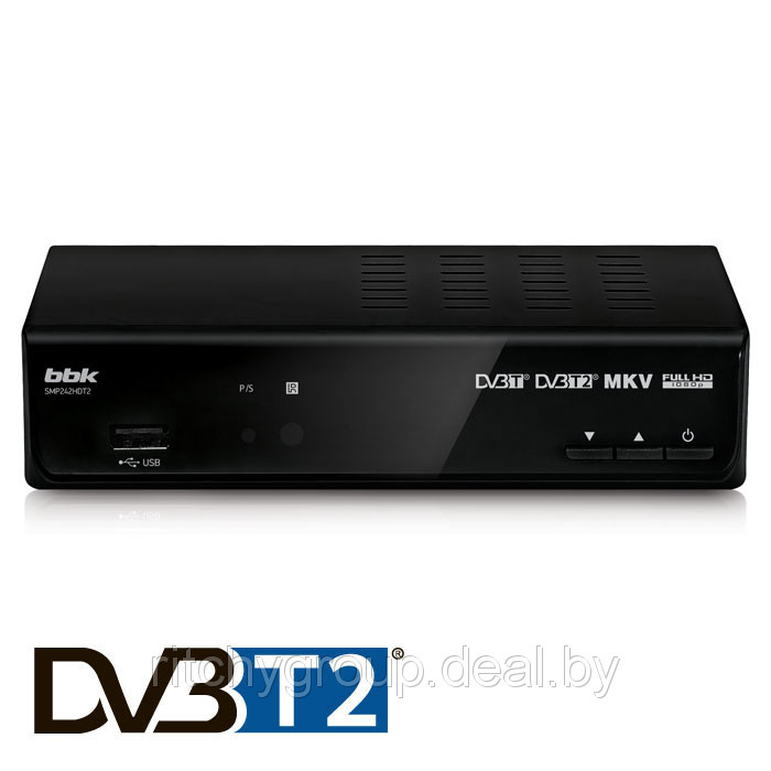 Цифровая ТВ приставка BBK SMP242HDT2 (DVB-T/DVB-T2) с функцией HD-плеера - фото 1 - id-p3749239