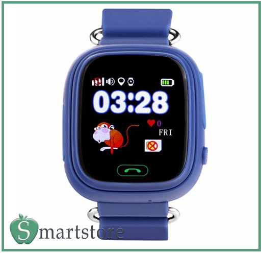 Часы Детские Умные Оригинальные Smart Baby Watch Q80 (темно-синий) - фото 1 - id-p78538055