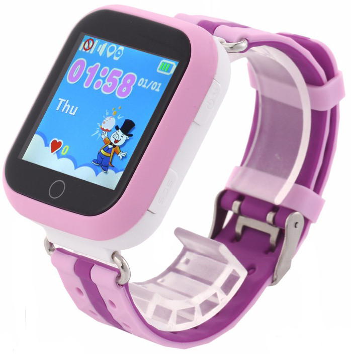 Часы Детские Умные Оригинальные Smart Baby Watch Q90 (GW200S) (фиолетовый) - фото 4 - id-p78540436