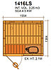 Сауна в сборе SAWO 1416LS интерьер CLASSIC ель без оборудования, фото 3