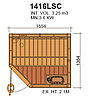 Сауна в сборе SAWO 1416LSC интерьер CLASSIC ель без оборудования, фото 3